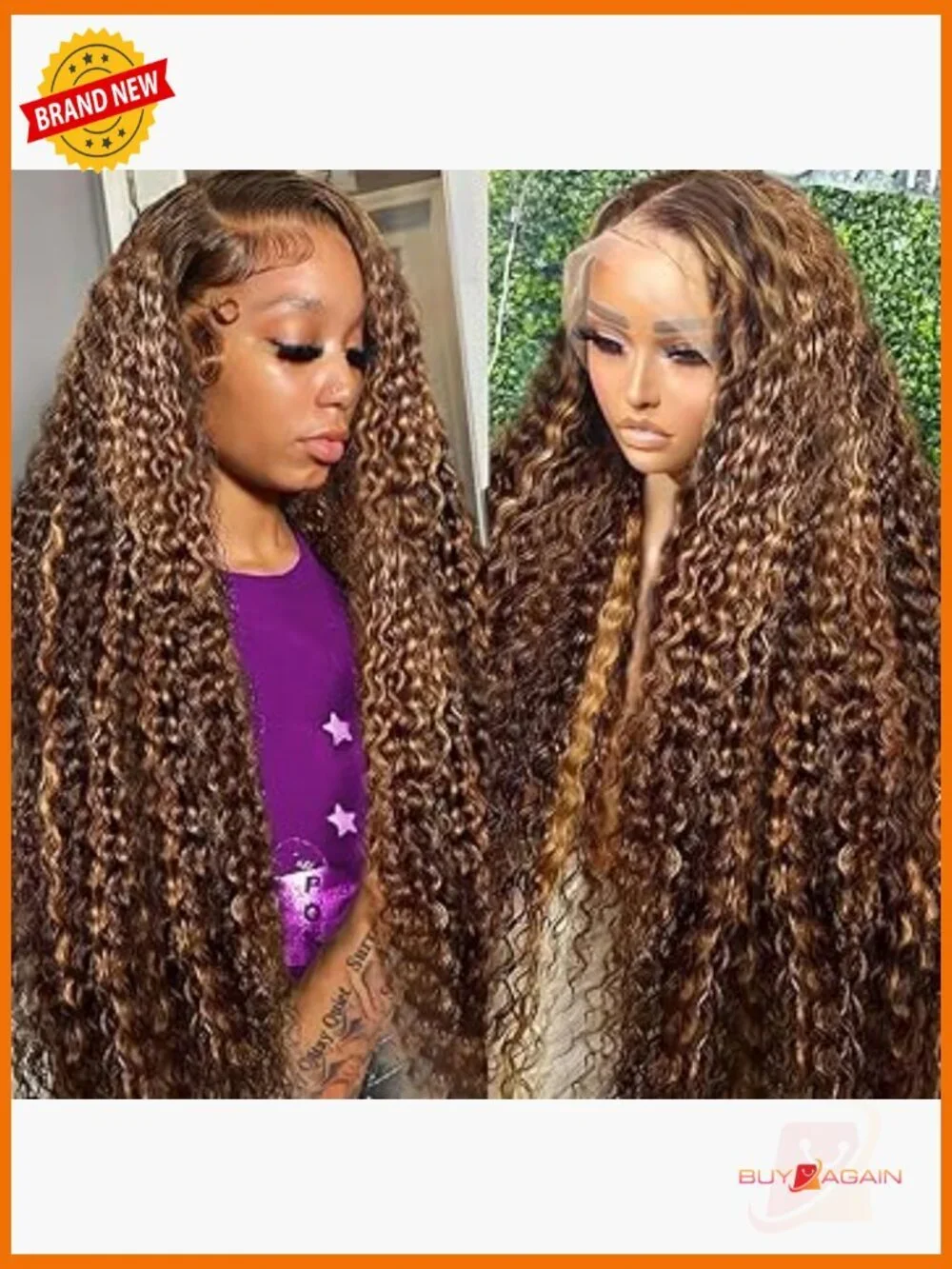 13x6 Deep Wave Lace Front Wig Human Hair 210% Density Pre Plucked 28inch HD